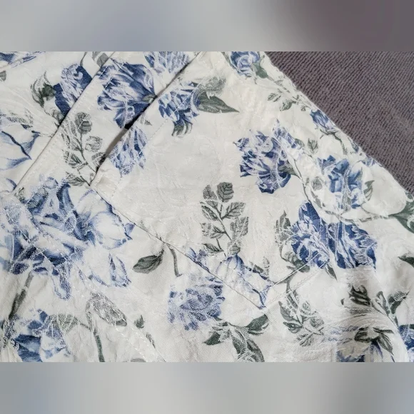 RARE Women's Charter Club White Floral Lexington Straight Pants Sz 12 LIKE NEW - Picture 14 of 15